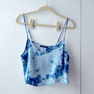 Fore Blue Tye Dye Crop Top